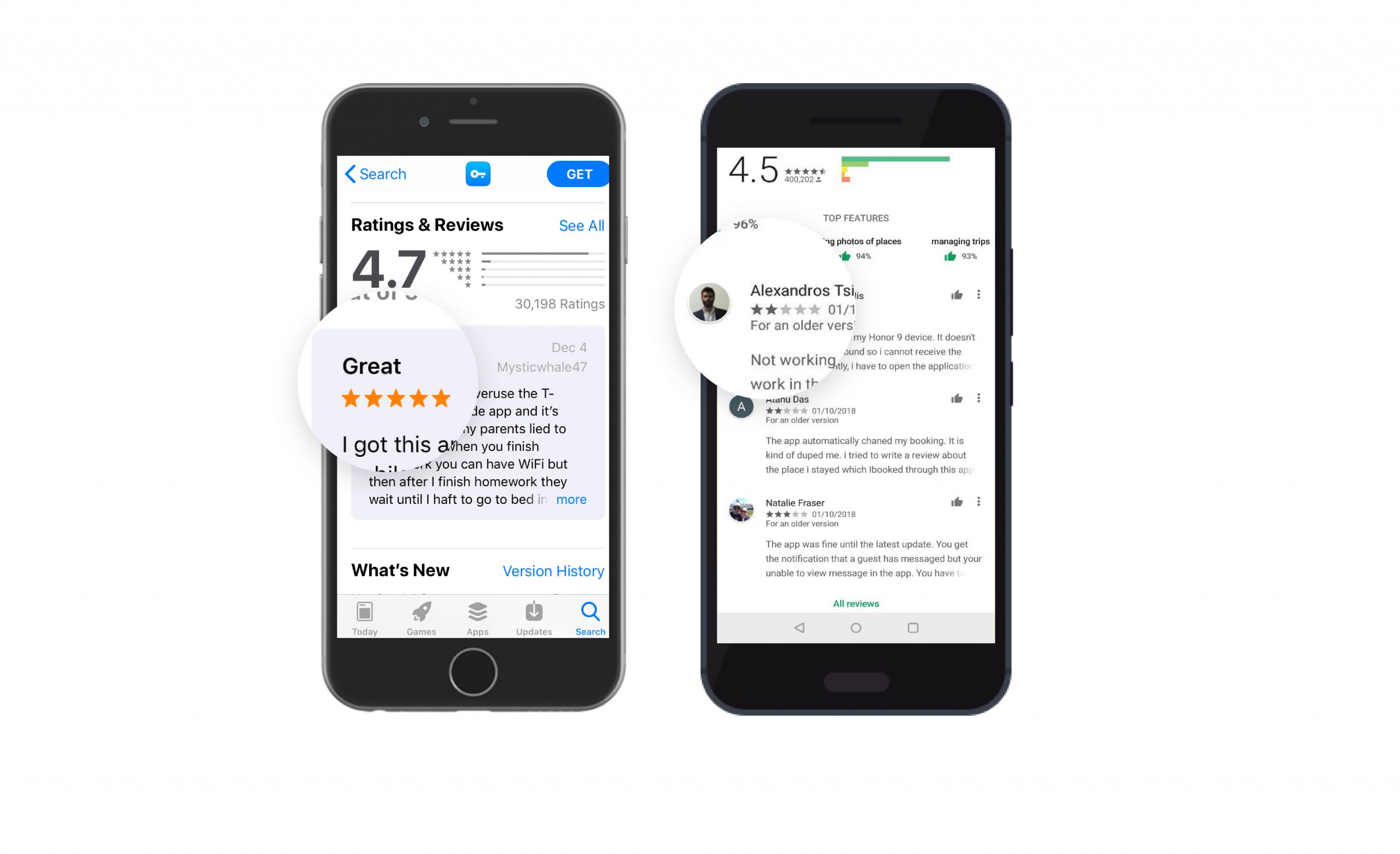 How Reviews and Ratings Affect App Store Optimization (ASO) 6 Google Play shows up to four featured reviews on the app page