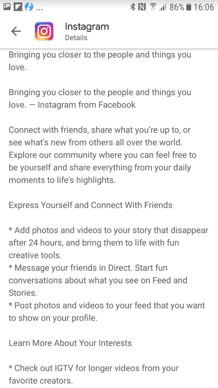 Google Play Long Description