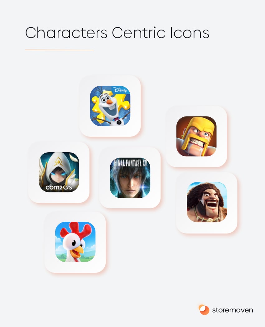 What Are the iOS App Icon Sizes and Requirements for the App Store? 3 Apple app icon design: Character-Centric App Icons
