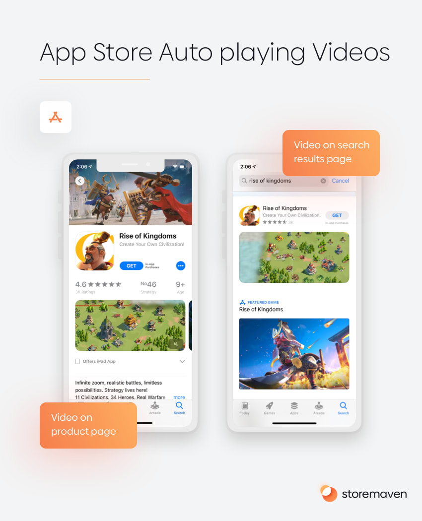 Complete Guide to Product Page Creative Requirements: App Store Screenshots, Icon & Video (2022) 2 Apple App Store auto playing videos
