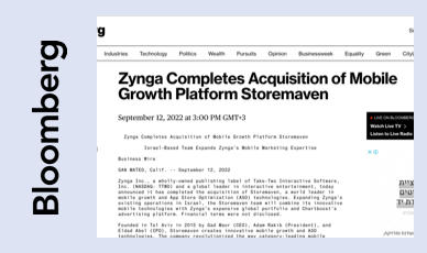 Zynga Completes Acquisition of Mobile Growth Platform Storemaven